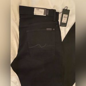 7 for all mankind Austyn relaxed straight leg black denim 36Wx 32L